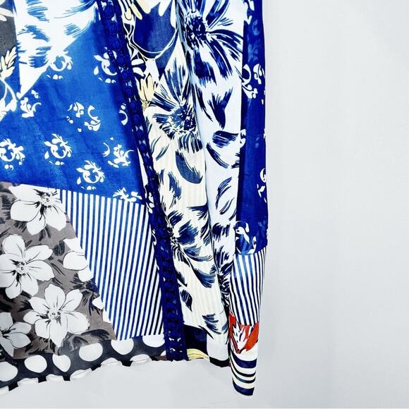 Roz & Ali Colorful Patchwork Kimono Size Small EUC - Picture 6 of 11